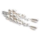 Kolczyki ślubne kolczyki z perłami Swarovsk białe
