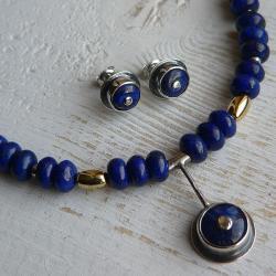 lapis lazuli,z lapisem lazuli, - Komplety - Biżuteria