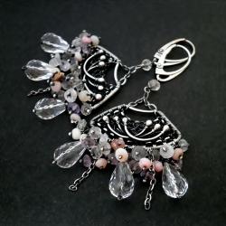 eleganckie kolczyki z kroplami kryształu - Kolczyki - Biżuteria