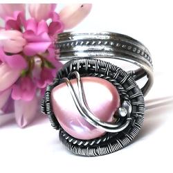 efektowny pierścień z perłą - Pierścionki - Biżuteria