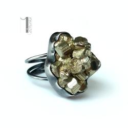pierścionek z pirytem,srebrny pierścionek - Pierścionki - Biżuteria