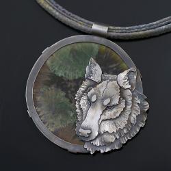 Wisior wilk,wilk ze srebra,srebrny wilk - Wisiory - Biżuteria
