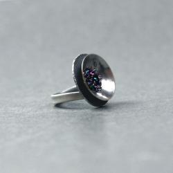 srebro,karborund,regulowany pierścionek - Pierścionki - Biżuteria
