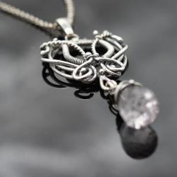 wisiorek,wire wrapping - Wisiory - Biżuteria
