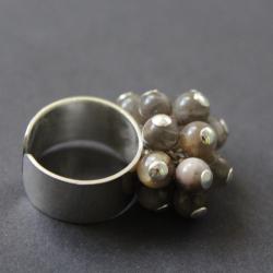 fado,pierścionek,kamień słoneczny,srebro - Pierścionki - Biżuteria
