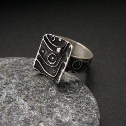 pierścionek,srebrny,handmade,fiann,unikat - Pierścionki - Biżuteria