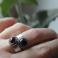 Pierścionki pierścionek granaty srebro filigran