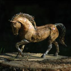 koń,z gliny,ceramiczny zwierzak,figurka konia, - Ceramika i szkło - Wyposażenie wnętrz