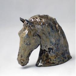 koń,popiersie,ceramika,figurka,głowa - Ceramika i szkło - Wyposażenie wnętrz
