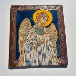 Beata Kmieć,ikona,Anioł,ceramika,obraz - Obrazy - Wyposażenie wnętrz