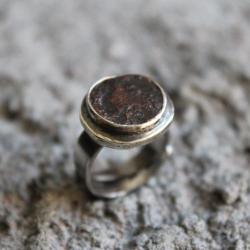 pierścionek moneta srebro rzym oksyda - Pierścionki - Biżuteria