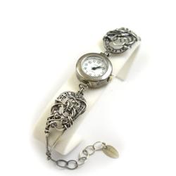 zegarek,srebrny,wire-wrapping,elegancki,Sunflower - Bransoletki - Biżuteria