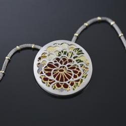 srebrny wisiorek,motywy japońskie - Wisiory - Biżuteria