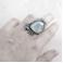 Pierścionki pierścionek z topazem,kamień księżycowy,duży