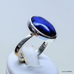 biżuteria,srebro,pierścionki z alpis lazuli - Pierścionki - Biżuteria
