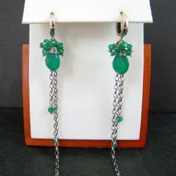 długie,grona,zielone - Kolczyki - Biżuteria