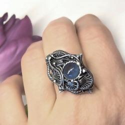 oryginalny pierścień z tanzanitem - Pierścionki - Biżuteria