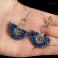 Kolczyki lapis lazuli,eleganckie kolczyki,wire wrapping