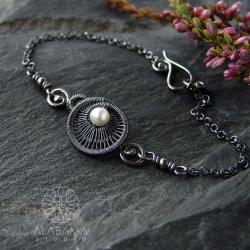 srebrna,minimalistyczna bransoleta,alabama - Bransoletki - Biżuteria