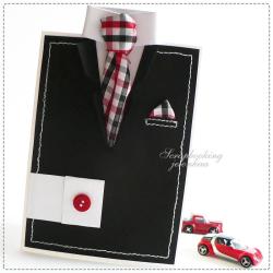garnitur,dla niego,krawat,marynarka,koszula - Kartki okolicznościowe - Akcesoria
