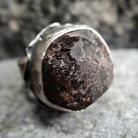 Pierścionki pierścionek z granatem,srebrny pierścionek