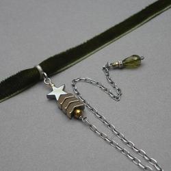 choker,militarny,krótki - Naszyjniki - Biżuteria