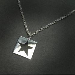 wisior,srebro,black star - Wisiory - Biżuteria