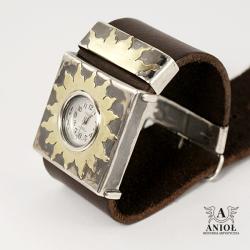 zegarek srebrny,zegarek damski,bransoleta - Bransoletki - Biżuteria