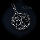 Wisiory Srebrny wisior symbol triquetra wire wrapping