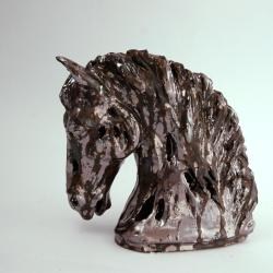 figurka z gliny,popiersie konia,ceramika,koń, - Ceramika i szkło - Wyposażenie wnętrz