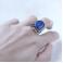 Pierścionki niebieski labradoryt,granatowy pierścionek