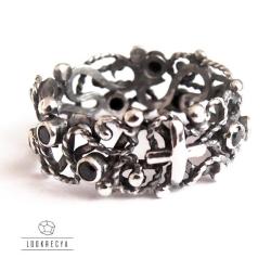 srebrny pierścionek,srebrny różaniec,srebro 925 - Pierścionki - Biżuteria