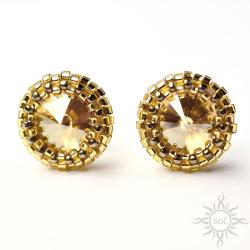 złote,okrągłe,delikatne,małe,efektowne,drobne - Kolczyki - Biżuteria