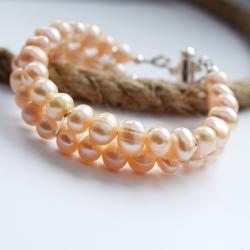 bransoleta,bransoletka,perły,perły naturalne - Bransoletki - Biżuteria