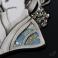 Naszyjniki artystyczny srebrny naszyjnik z Japonką,Japonia