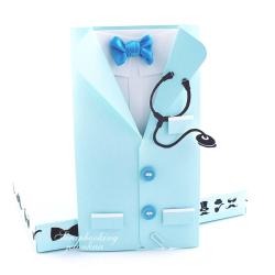 fartuch,lekarz,stetoskop,pudełko,doktor - Kartki okolicznościowe - Akcesoria