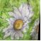 Szale, apaszki zielony jedwabny szal z kwiatami
