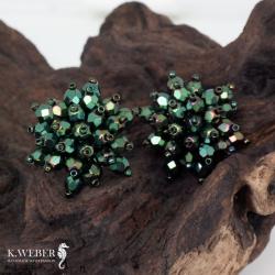 kolczyki drobne,krótkie,eleganckie,zielone - Kolczyki - Biżuteria