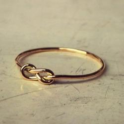 złoto,pierścionek,nieskończoność - Pierścionki - Biżuteria