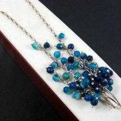 długie,niebieskie - Kolczyki - Biżuteria