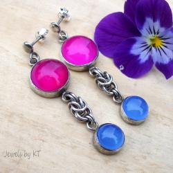 kolorowe,na lato,chainmaille,Jewels by KT - Kolczyki - Biżuteria