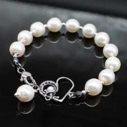 perły,naturalne perły,bransoletka z pereł, - Bransoletki - Biżuteria