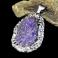 Wisiory sugilit,srebrny,okaz,mineralny,wisior,retro,styl