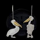 Kolczyki Kolczyki pelikany,Marina Noske,motyw zwierzęcy