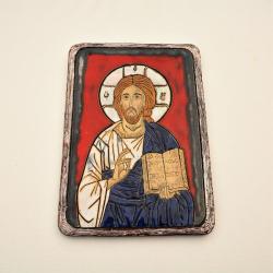 Beata Kmieć,ikona,Pantokrator,ceramika,obraz - Obrazy - Wyposażenie wnętrz