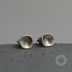 srebro,minimalizm,oksydowane,mini,wkrętki,sztyfty, - Kolczyki - Biżuteria