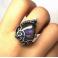 Pierścionki Oryginalny pierścień z purpurowym labradorytem