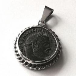 wisiorek,srebro,follis,moneta - Wisiory - Biżuteria