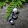 Wisiory srebrny,oksydowany,romantyczny,perłowy