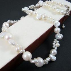 perłowy,elegancki - Naszyjniki - Biżuteria